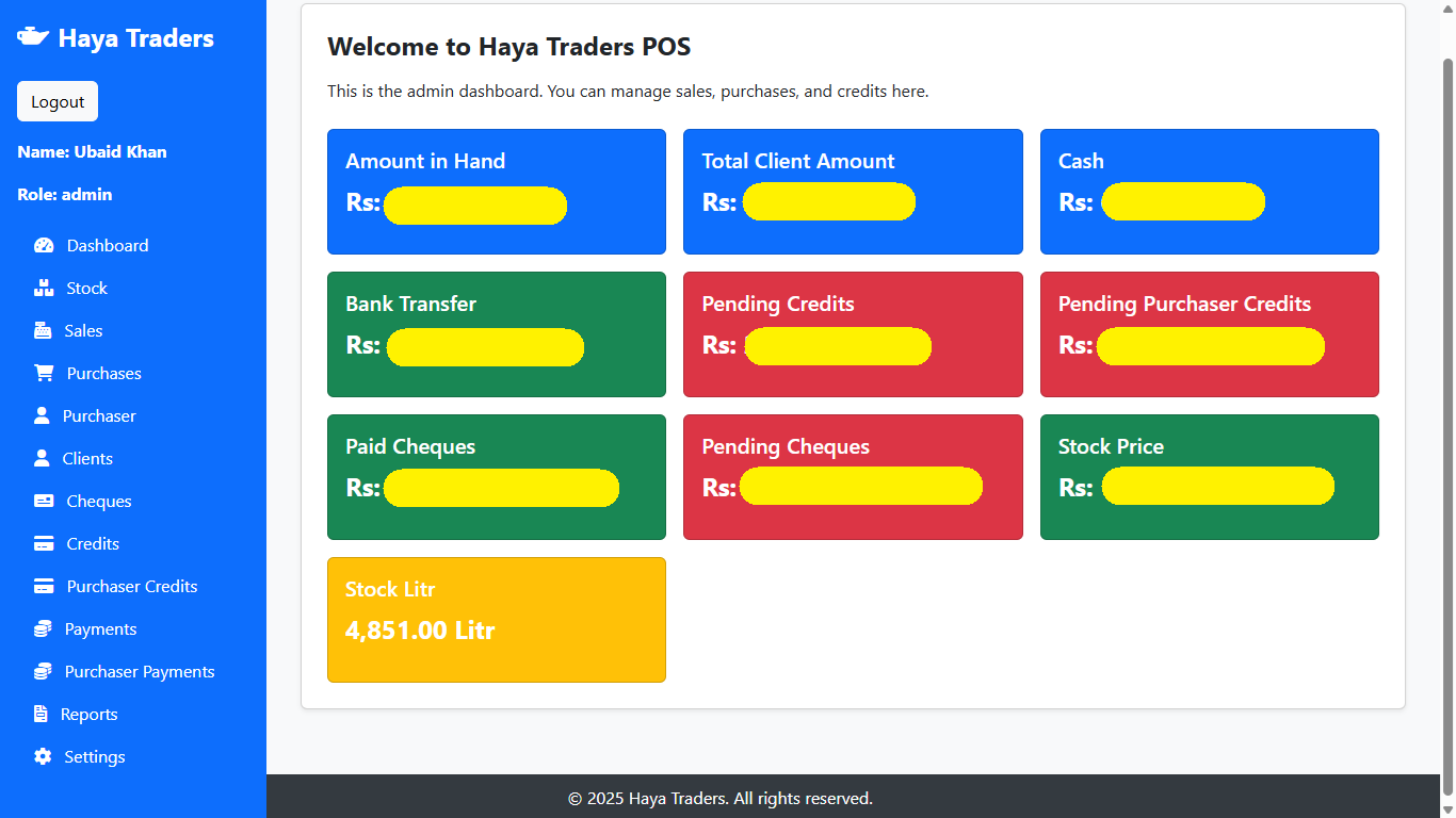 pos system for oil company